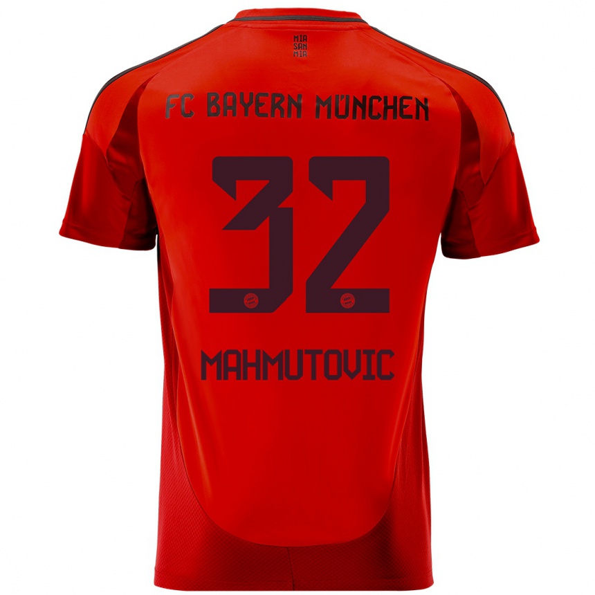 Kids Football Ena Mahmutovic #32 Red Home Jersey 2024/25 T-Shirt