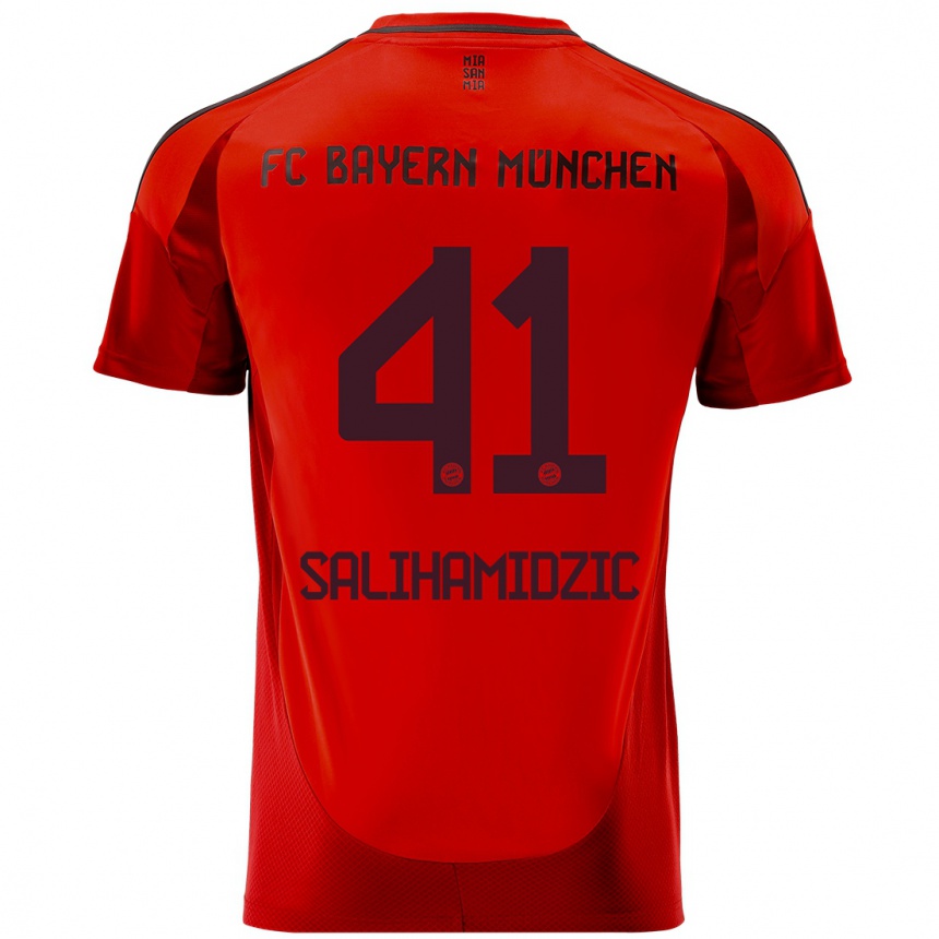 Kids Football Nick Salihamidzic #41 Red Home Jersey 2024/25 T-Shirt