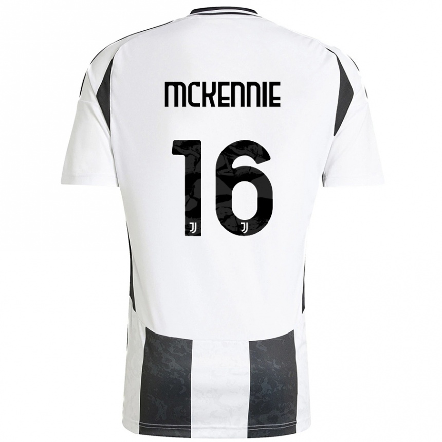 Kids Football Weston Mckennie #16 White Black Home Jersey 2024/25 T-Shirt