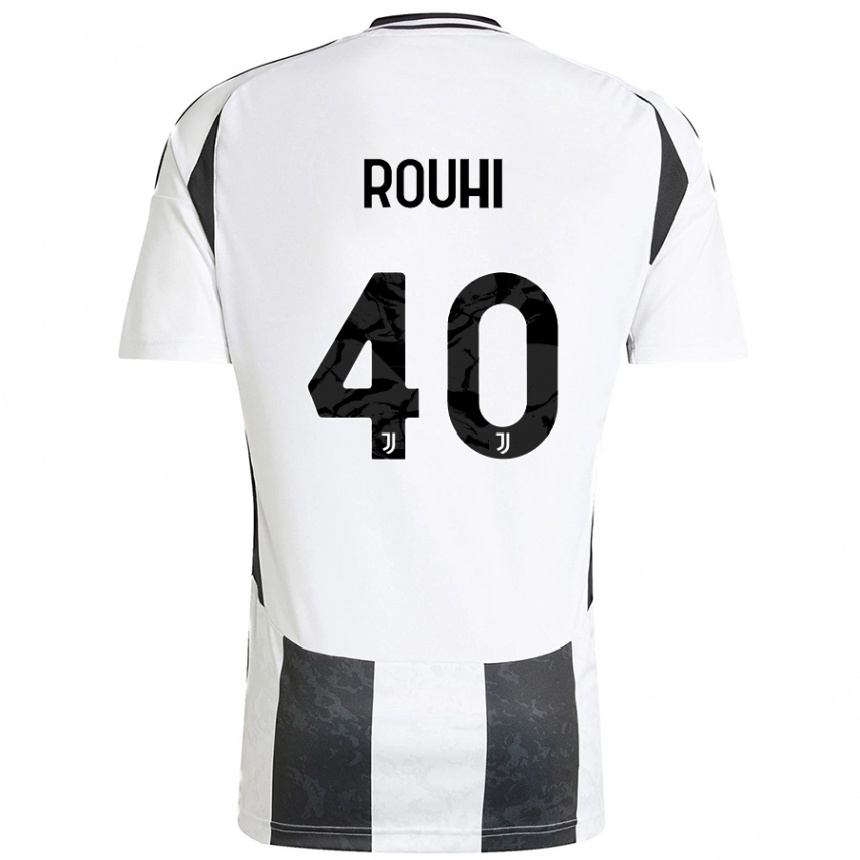 Kids Football Jonas Rouhi #40 White Black Home Jersey 2024/25 T-Shirt