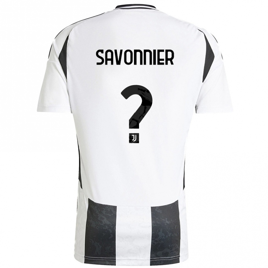 Kids Football Nelson Savonnier #0 White Black Home Jersey 2024/25 T-Shirt