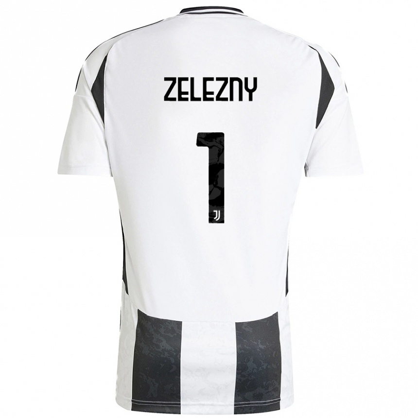 Kids Football Radoslaw Zelezny #1 White Black Home Jersey 2024/25 T-Shirt