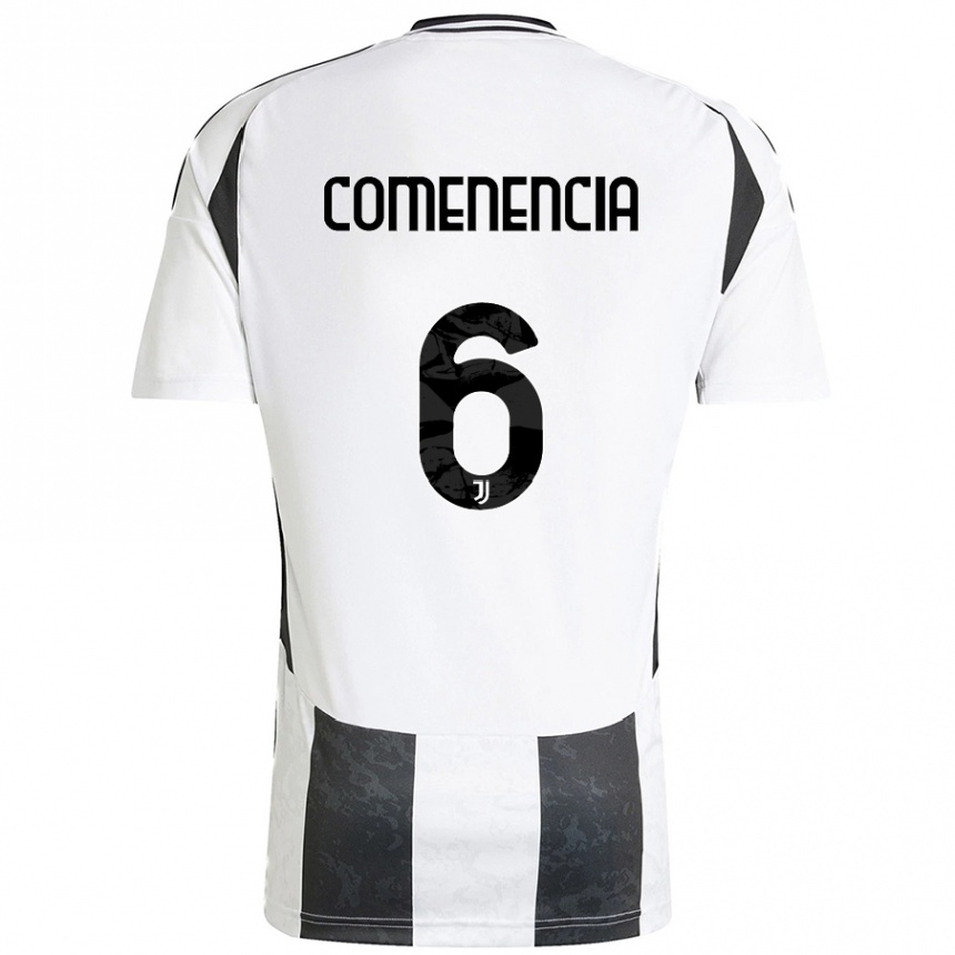 Kids Football Livano Comenencia #6 White Black Home Jersey 2024/25 T-Shirt