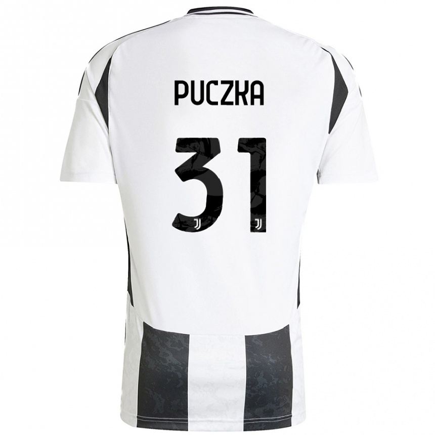 Kids Football David Puczka #31 White Black Home Jersey 2024/25 T-Shirt