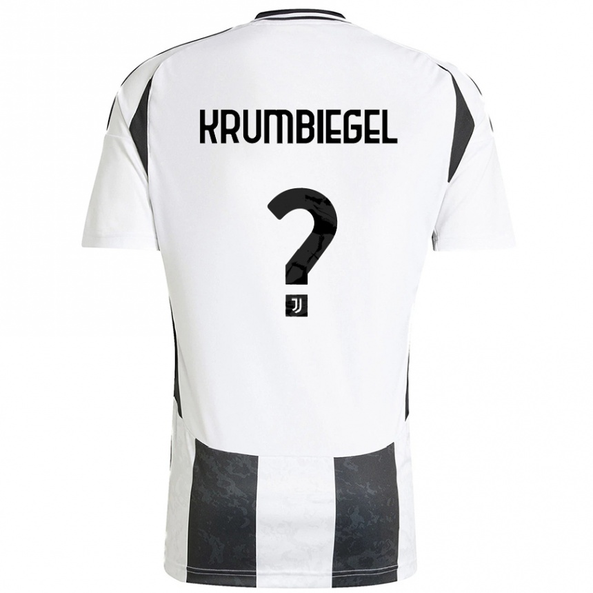 Kids Football Paulina Krumbiegel #0 White Black Home Jersey 2024/25 T-Shirt