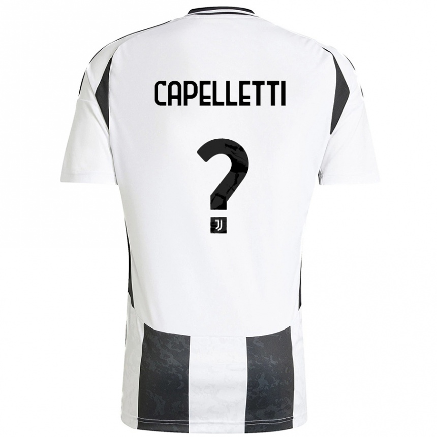 Kids Football Alessia Capelletti #0 White Black Home Jersey 2024/25 T-Shirt