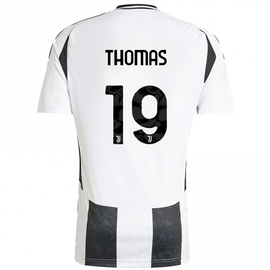 Kids Football Lindsey Thomas #19 White Black Home Jersey 2024/25 T-Shirt