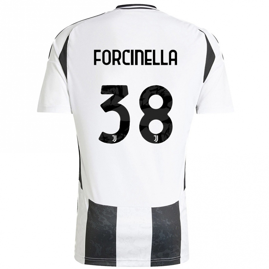 Kids Football Camilla Forcinella #38 White Black Home Jersey 2024/25 T-Shirt