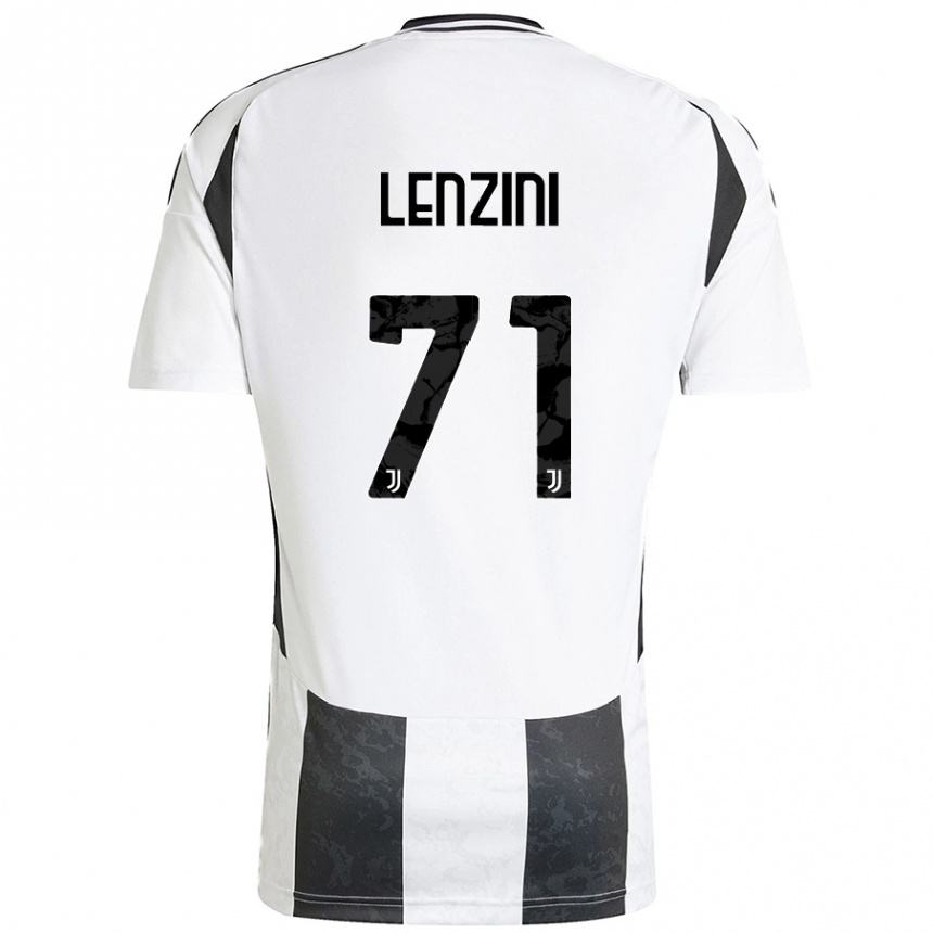 Kids Football Martina Lenzini #71 White Black Home Jersey 2024/25 T-Shirt