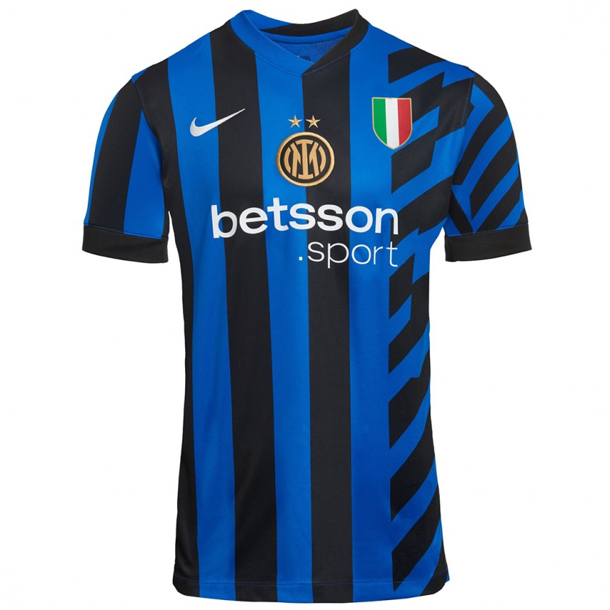 Kids Football Nicolo Perin #36 Blue Black Home Jersey 2024/25 T-Shirt