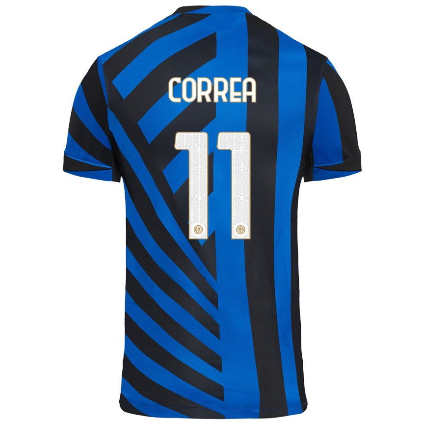 Kids Football Joaquin Correa #11 Blue Black Home Jersey 2024/25 T-Shirt