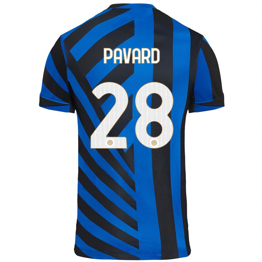 Kids Football Benjamin Pavard #28 Blue Black Home Jersey 2024/25 T-Shirt