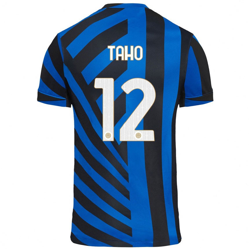 Kids Football Alain Taho #12 Blue Black Home Jersey 2024/25 T-Shirt