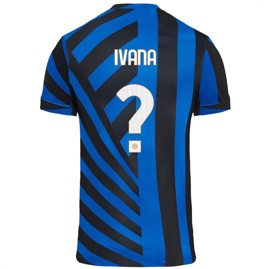 Kids Football Ivana Andrés #0 Blue Black Home Jersey 2024/25 T-Shirt