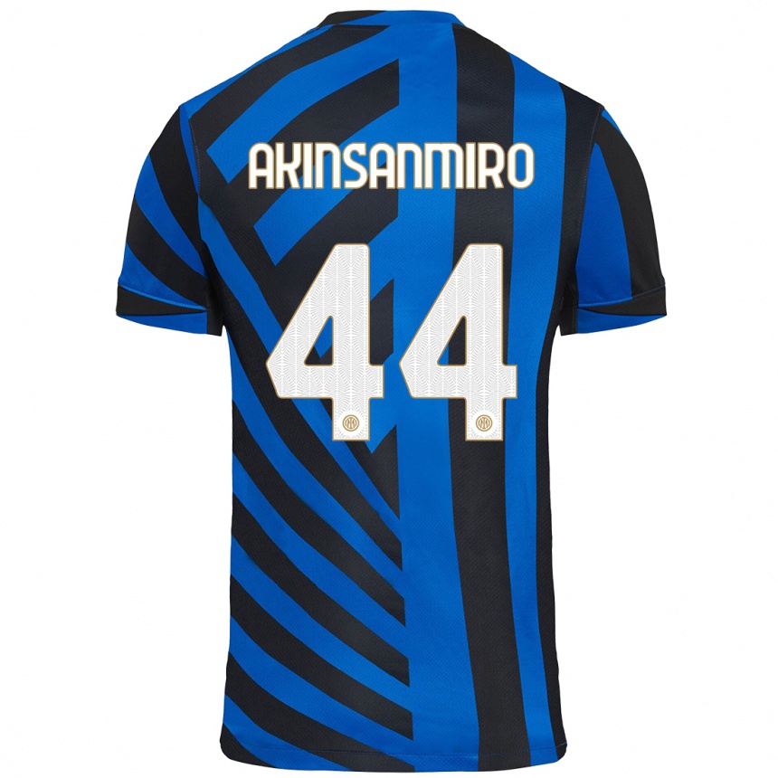 Kids Football Ebenezer Akinsanmiro #44 Blue Black Home Jersey 2024/25 T-Shirt