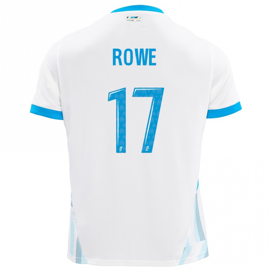 Kids Football Jonathan Rowe #17 White Sky Blue Home Jersey 2024/25 T-Shirt