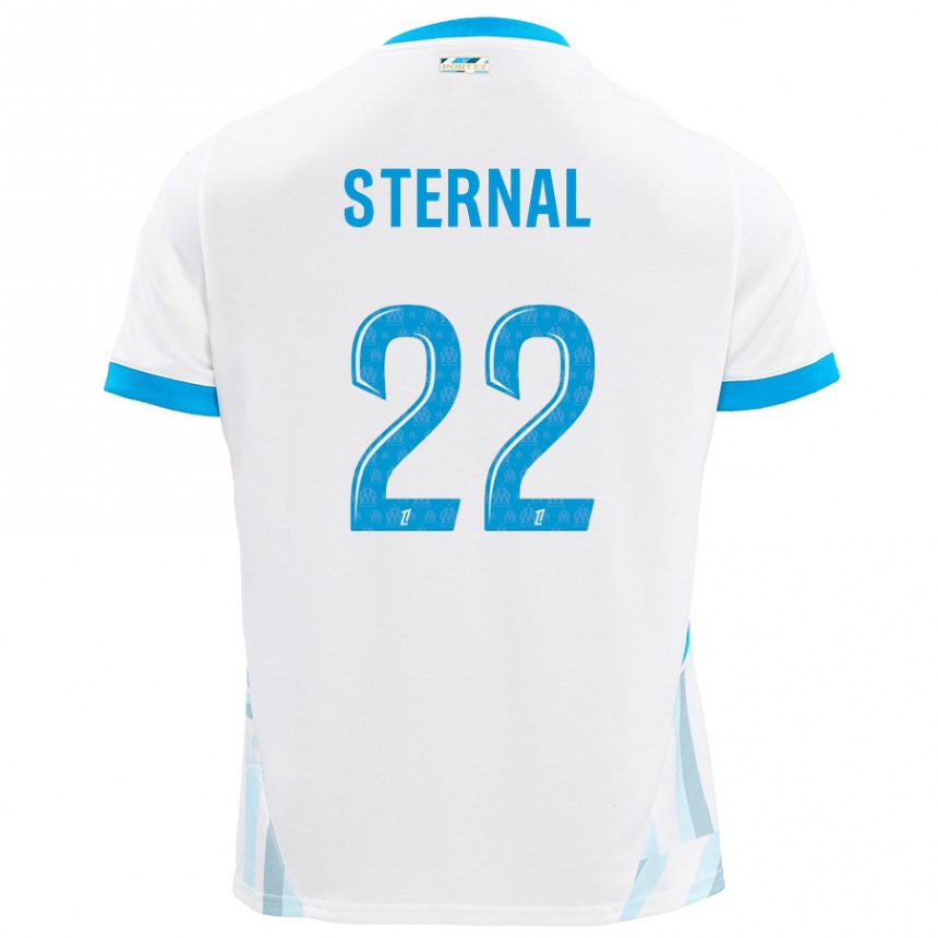 Kids Football Enzo Sternal #22 White Sky Blue Home Jersey 2024/25 T-Shirt