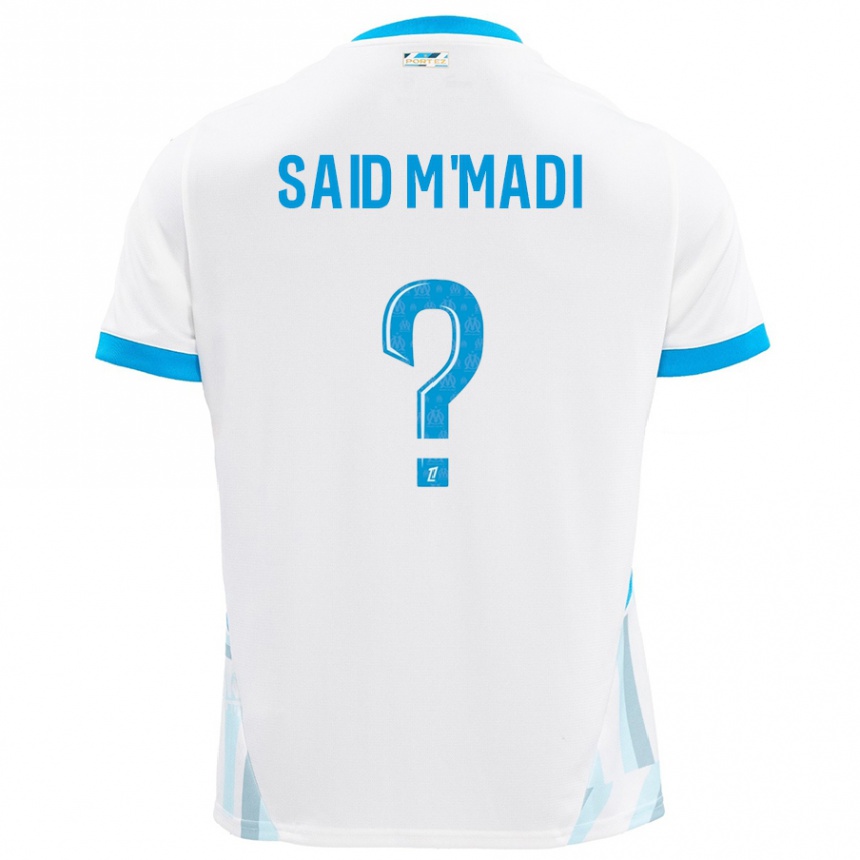 Kids Football Yakine Said M'madi #0 White Sky Blue Home Jersey 2024/25 T-Shirt