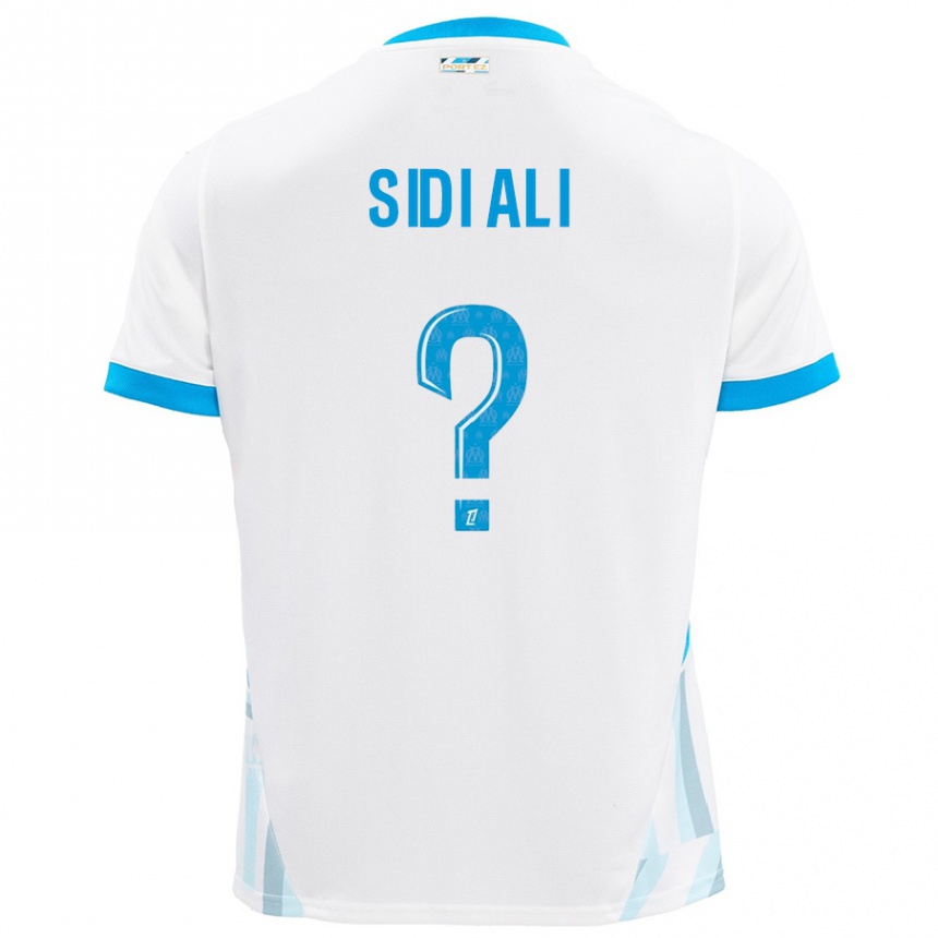 Kids Football Sofiane Sidi Ali #0 White Sky Blue Home Jersey 2024/25 T-Shirt