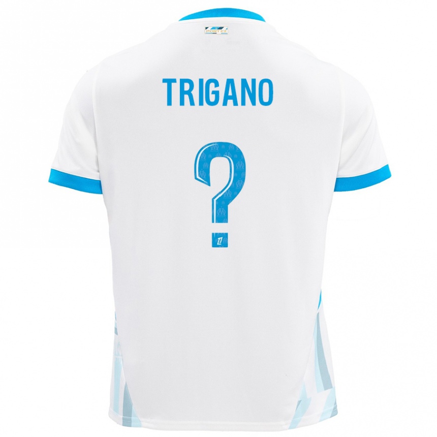 Kids Football Paolo Trigano #0 White Sky Blue Home Jersey 2024/25 T-Shirt