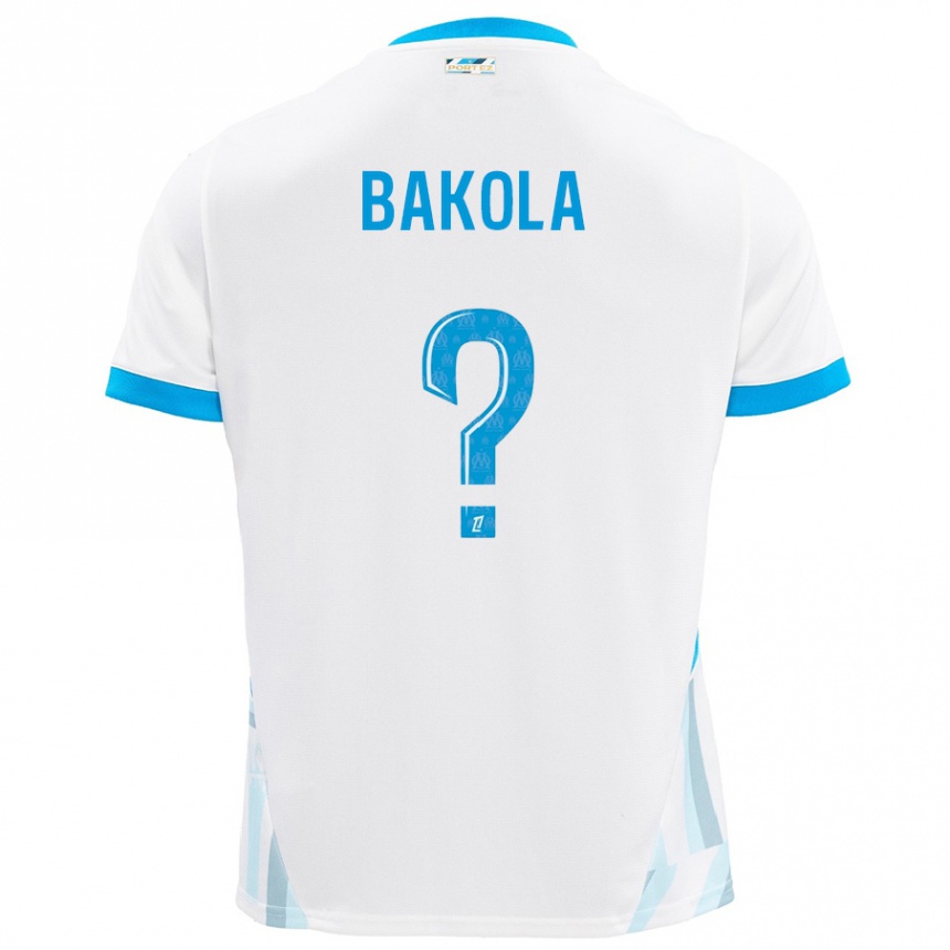 Kids Football Darryl Bakola #0 White Sky Blue Home Jersey 2024/25 T-Shirt