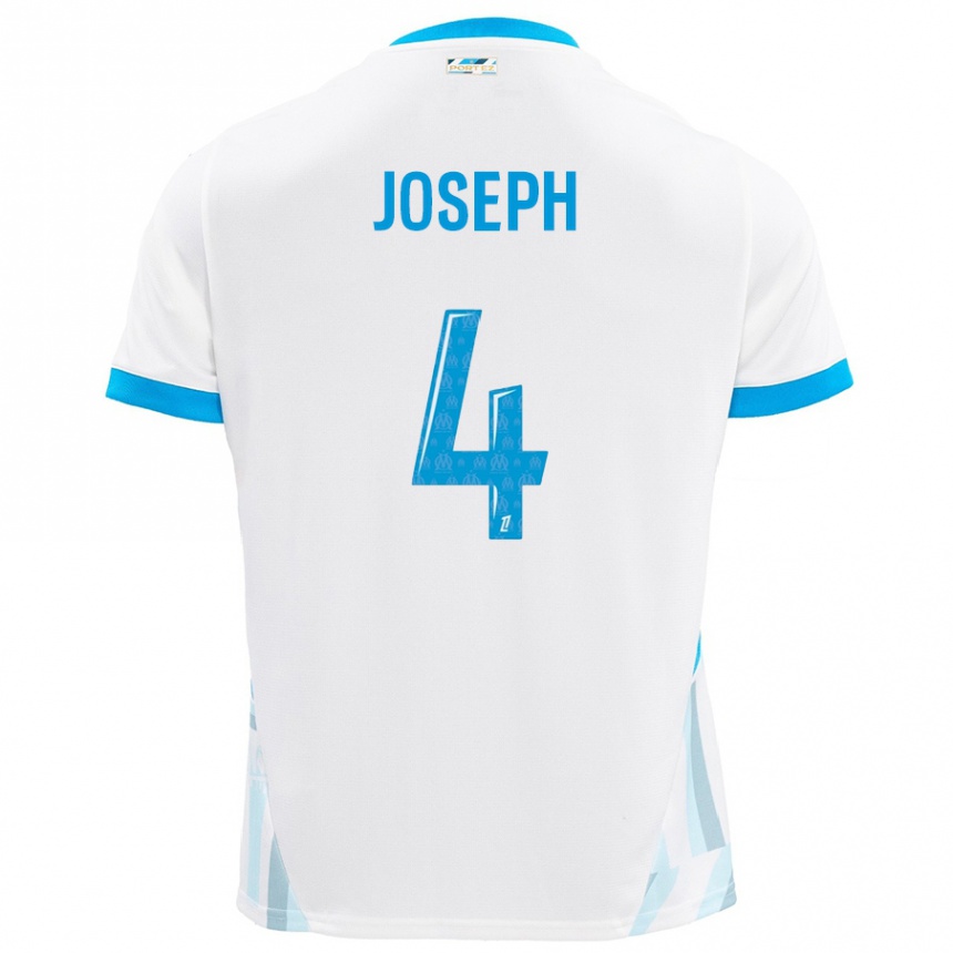 Kids Football Tabita Joseph #4 White Sky Blue Home Jersey 2024/25 T-Shirt