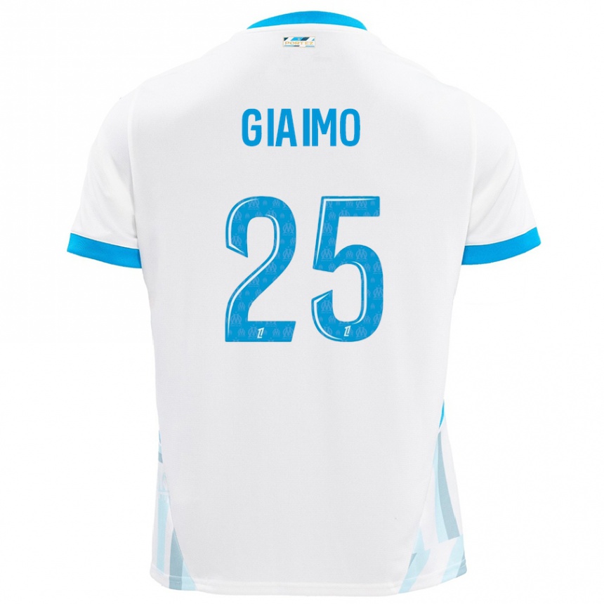 Kids Football Carla Giaimo #25 White Sky Blue Home Jersey 2024/25 T-Shirt