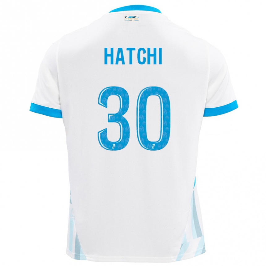 Kids Football Anaïs Hatchi #30 White Sky Blue Home Jersey 2024/25 T-Shirt