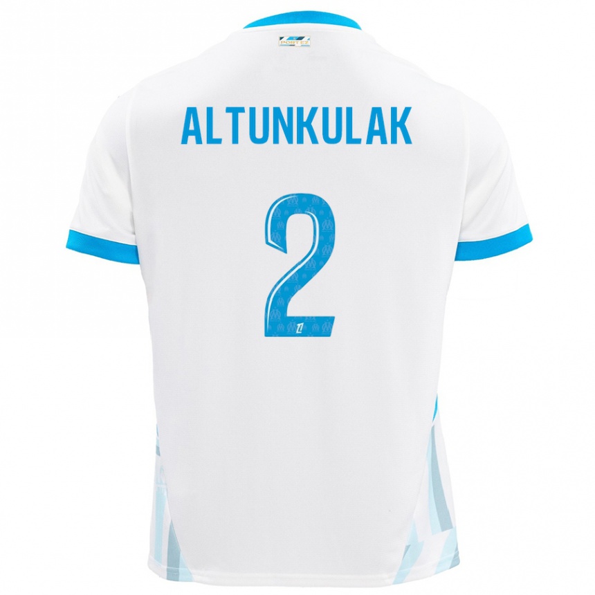 Kids Football Selen Altunkulak #2 White Sky Blue Home Jersey 2024/25 T-Shirt