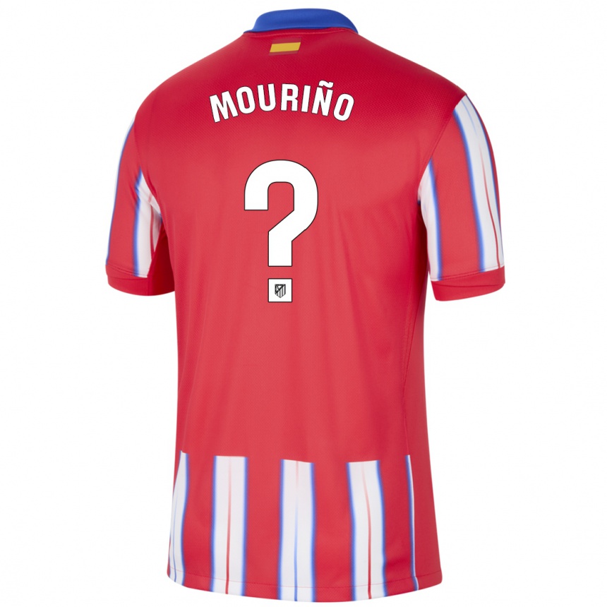 Kids Football Santiago Mouriño #0 Red White Blue Home Jersey 2024/25 T-Shirt