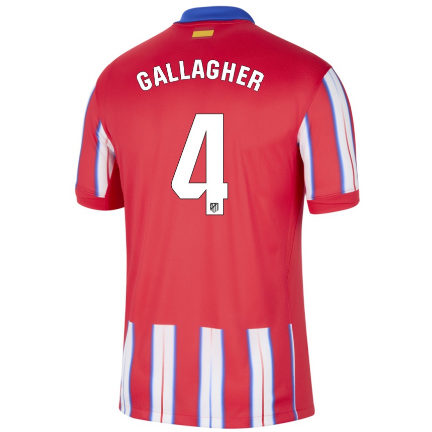 Kids Football Conor Gallagher #4 Red White Blue Home Jersey 2024/25 T-Shirt