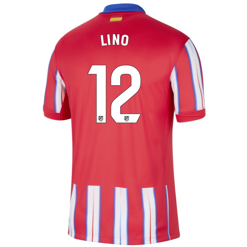 Kids Football Samuel Lino #12 Red White Blue Home Jersey 2024/25 T-Shirt