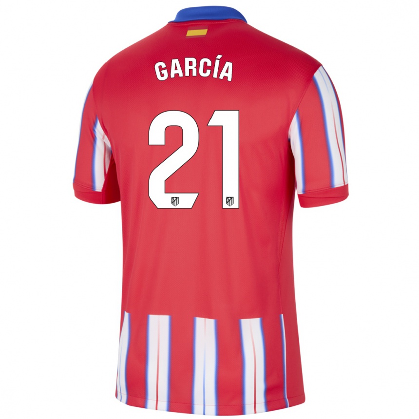 Kids Football Ale García #21 Red White Blue Home Jersey 2024/25 T-Shirt