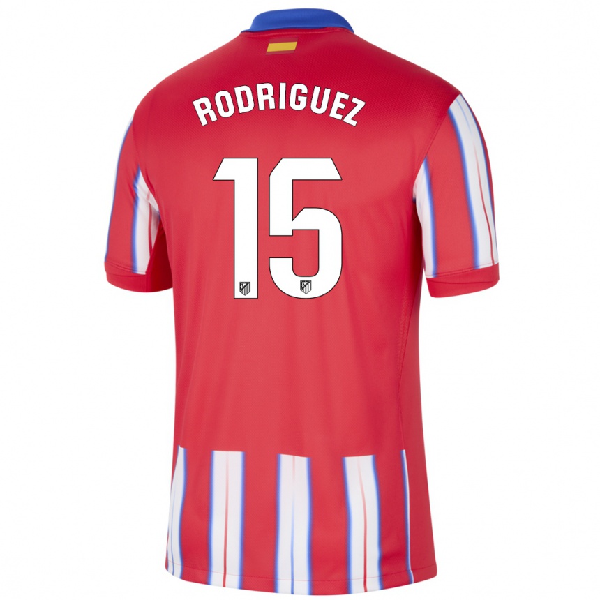 Kids Football Cinta Rodríguez #15 Red White Blue Home Jersey 2024/25 T-Shirt