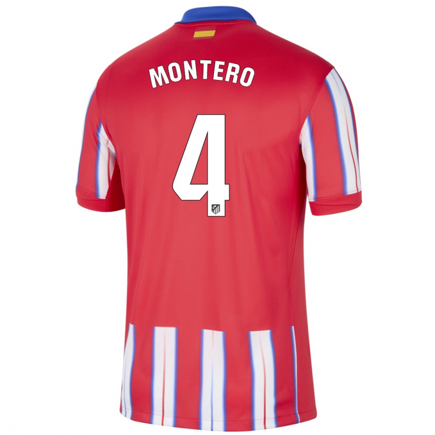 Kids Football Francisco Montero #4 Red White Blue Home Jersey 2024/25 T-Shirt