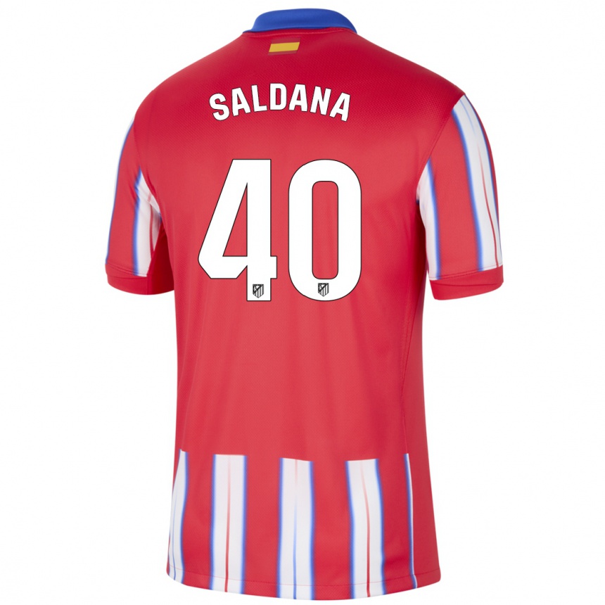 Kids Football Jose Saldana #40 Red White Blue Home Jersey 2024/25 T-Shirt