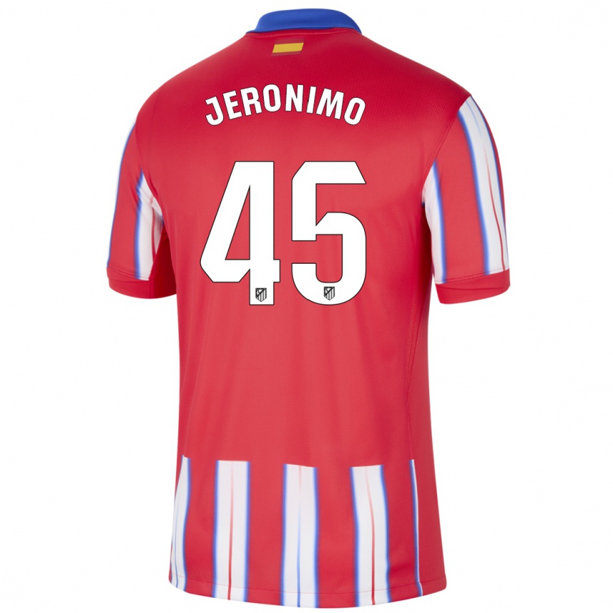 Kids Football Isaiah Jeronimo #45 Red White Blue Home Jersey 2024/25 T-Shirt