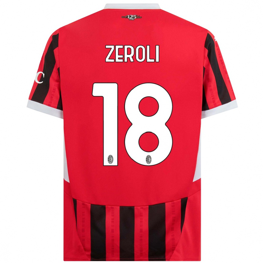 Kids Football Kevin Zeroli #18 Red Black Home Jersey 2024/25 T-Shirt