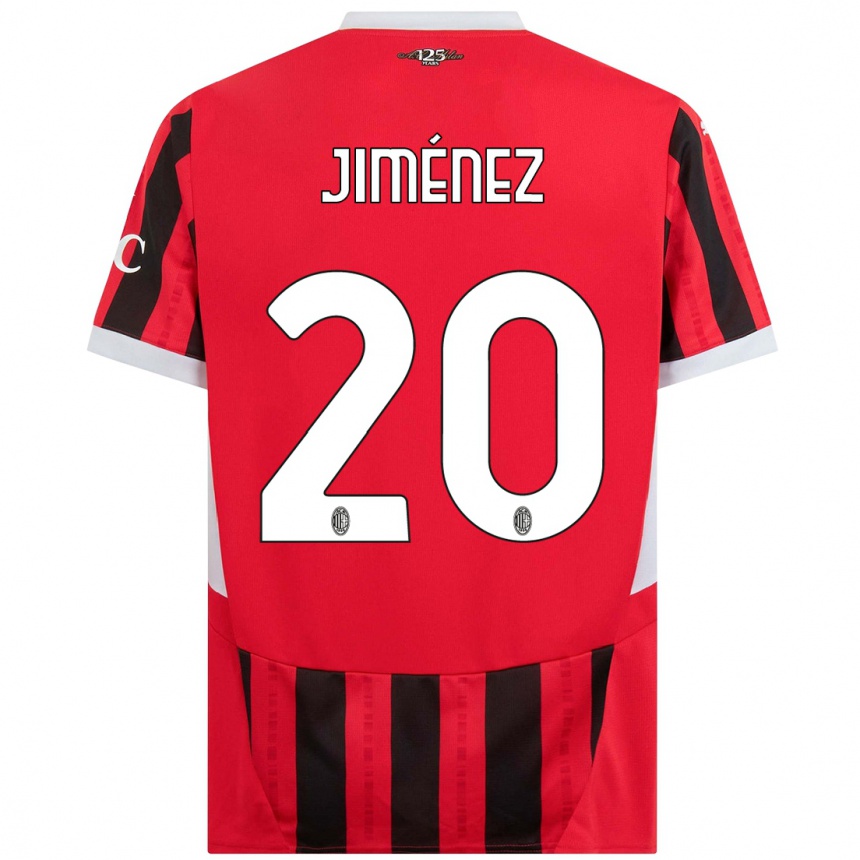 Kids Football Álex Jiménez #20 Red Black Home Jersey 2024/25 T-Shirt