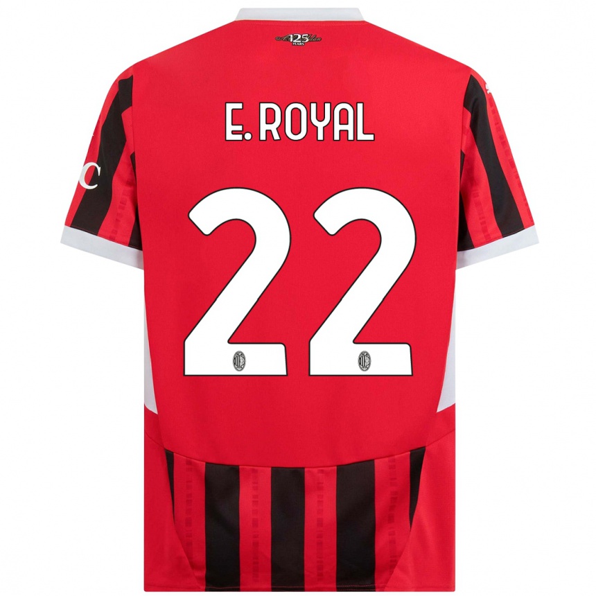 Kids Football Emerson Royal #22 Red Black Home Jersey 2024/25 T-Shirt