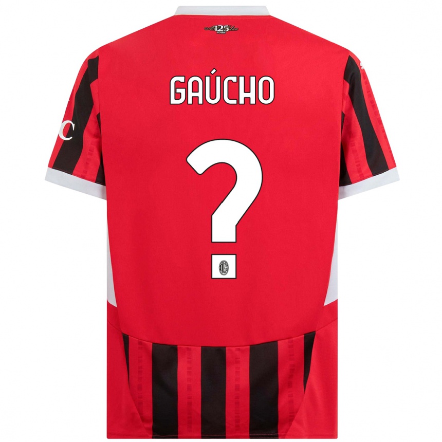 Kids Football Estevan Gaúcho #0 Red Black Home Jersey 2024/25 T-Shirt