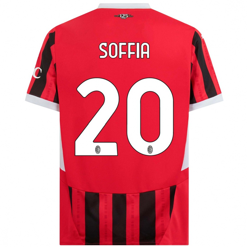 Kids Football Angelica Soffia #20 Red Black Home Jersey 2024/25 T-Shirt