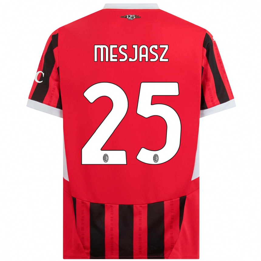 Kids Football Malgorzata Mesjasz #25 Red Black Home Jersey 2024/25 T-Shirt