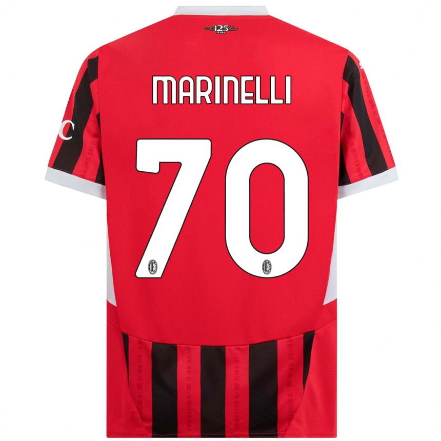 Kids Football Gloria Marinelli #70 Red Black Home Jersey 2024/25 T-Shirt