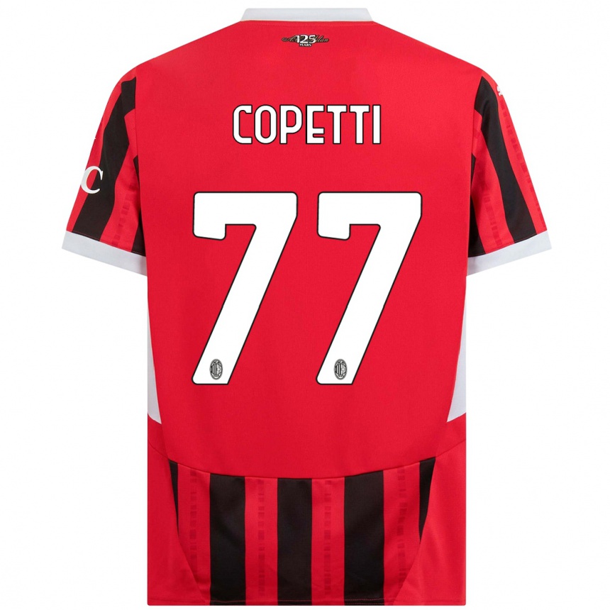 Kids Football Matilde Copetti #77 Red Black Home Jersey 2024/25 T-Shirt