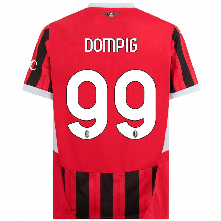 Kids Football Chanté Dompig #99 Red Black Home Jersey 2024/25 T-Shirt