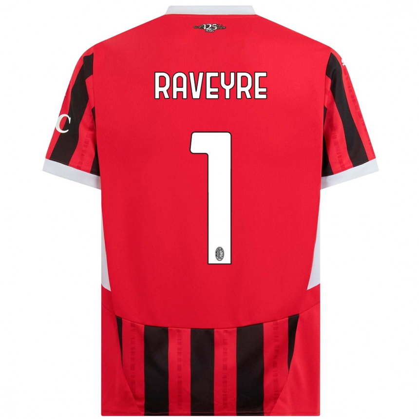 Kids Football Noah Raveyre #1 Red Black Home Jersey 2024/25 T-Shirt