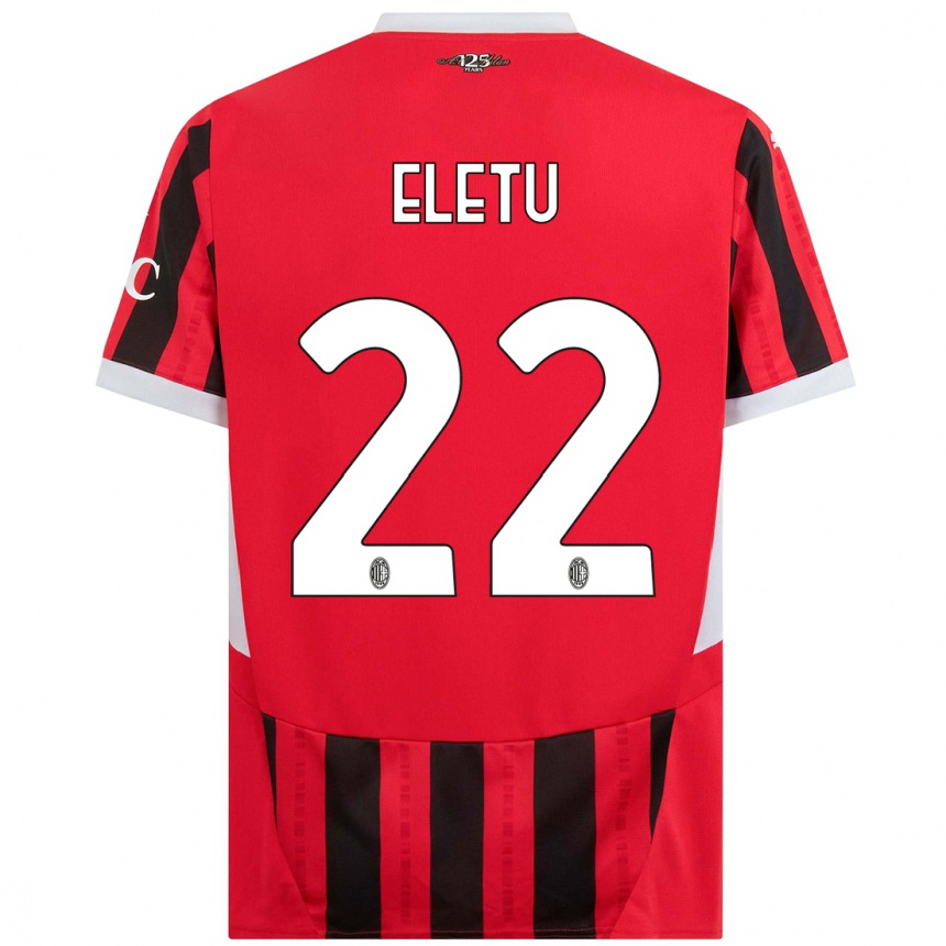 Kids Football Victor Eletu #22 Red Black Home Jersey 2024/25 T-Shirt