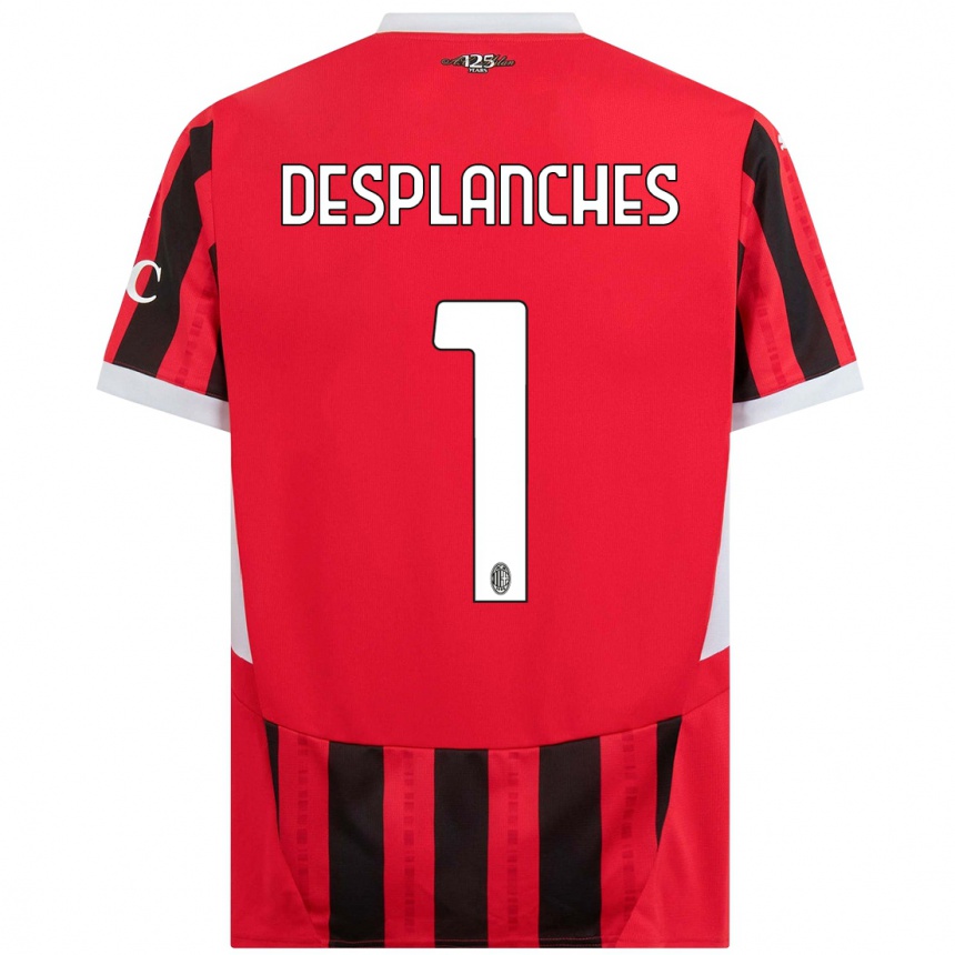 Kids Football Sebastiano Desplanches #1 Red Black Home Jersey 2024/25 T-Shirt