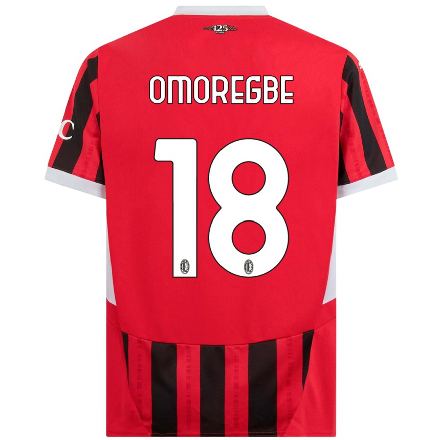 Kids Football Bob Murphy Omoregbe #18 Red Black Home Jersey 2024/25 T-Shirt